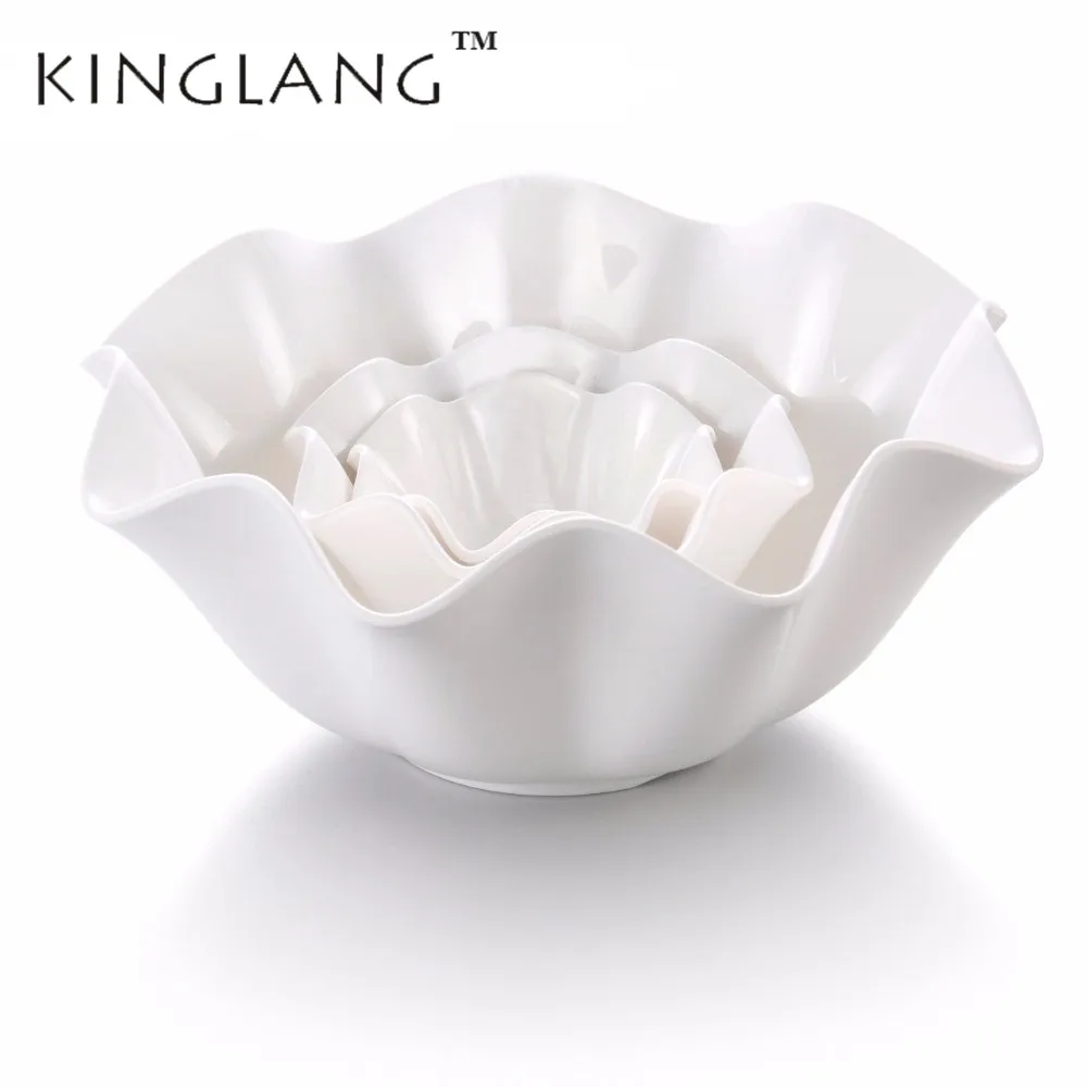 

Restaurant Plastic Melamine Flower Shape Big Salad Bowl Household Use Fruit Deep Bowl Tableware
