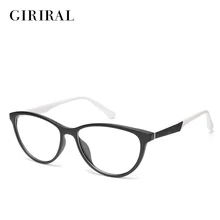 TR90 женские очки оправа «кошачий глаз» оптический прозрачный Ретро Бренд ясно в винтажном стиле, модная оправа для очков#1-YX0328-3