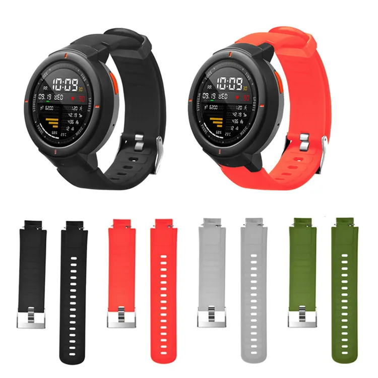 50 шт. силиконовый спортивный ремешок для часов Huami Amazfit Verge Smartwatch фитнес трекер