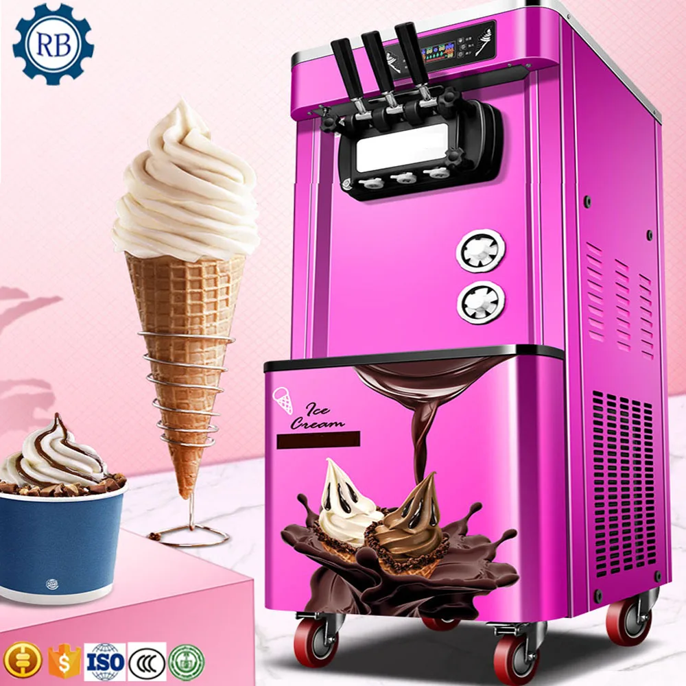 High Quality ice cream maker ice cream machine three color ice cream maker for sale AliExpress