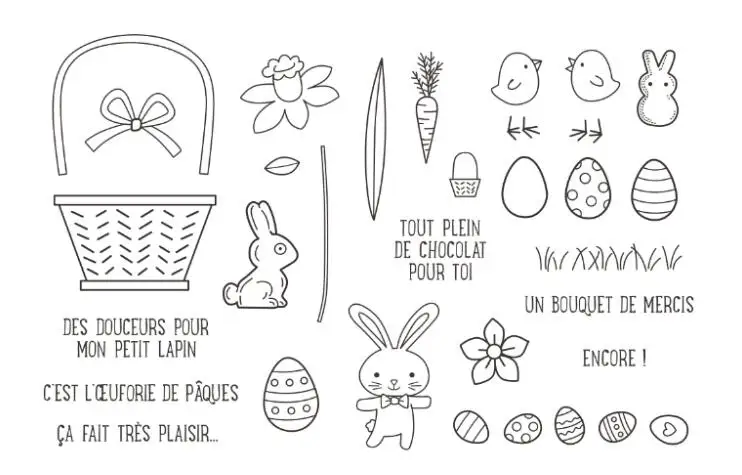 

Easter bunny Transparent Clear Silicone Stamp/Seal for DIY scrapbooking/photo album Decorative clear stamp sheets A872