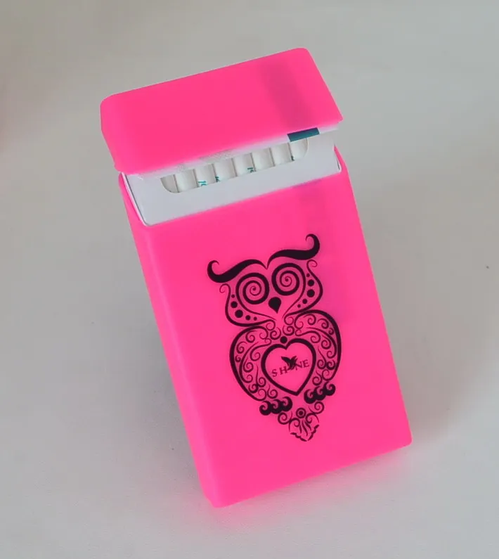 

SHYNE (105X60X16CM )cigarette case slim,silicone longer cigarette smoking box ,owl and cat pattern box for cigarette case slim