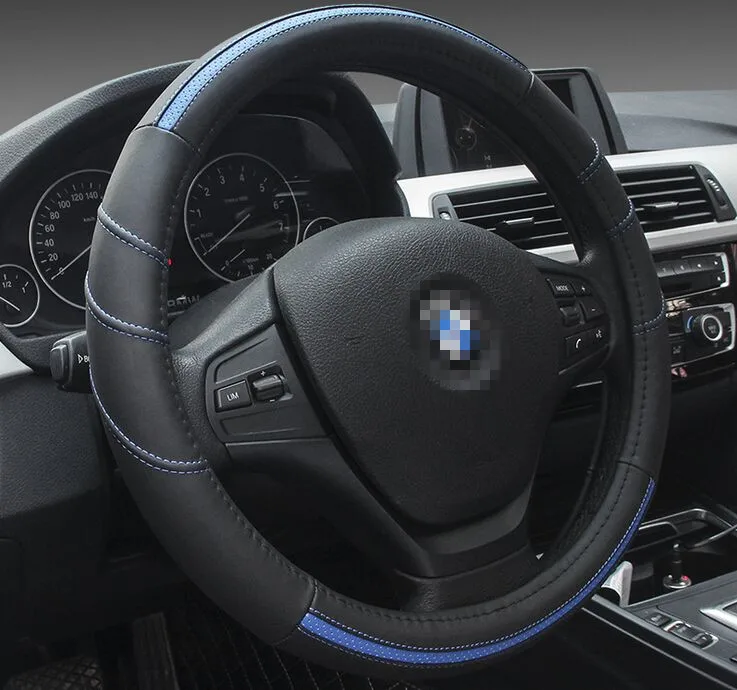 2017 38CM Top Quality Universal Genuine Leather Auto Car Steering Wheel