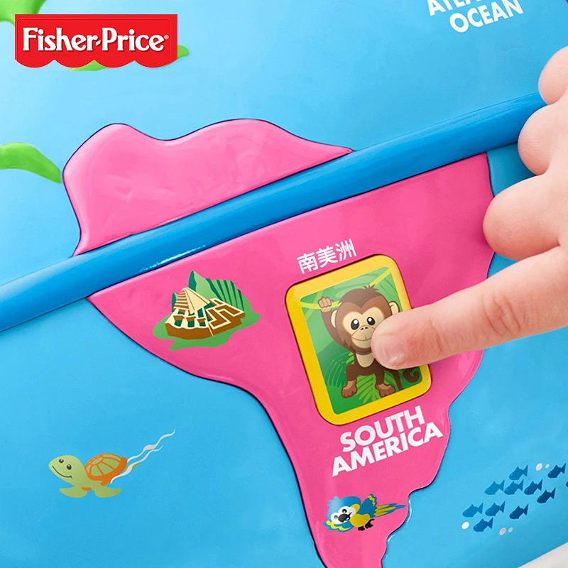 Fisher-Price новая обучающая игрушка для малышей играть Глобус двуязычный DWN38 ранее детство обучающий игрушки на подарок ребенку на Рождество