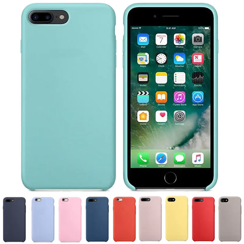 

Original Copy Have Logo Silicon Case for iPhone 8 7 6 6s Plus Phone Bags Cases Cover for iPhone X XS XR With Retail Box