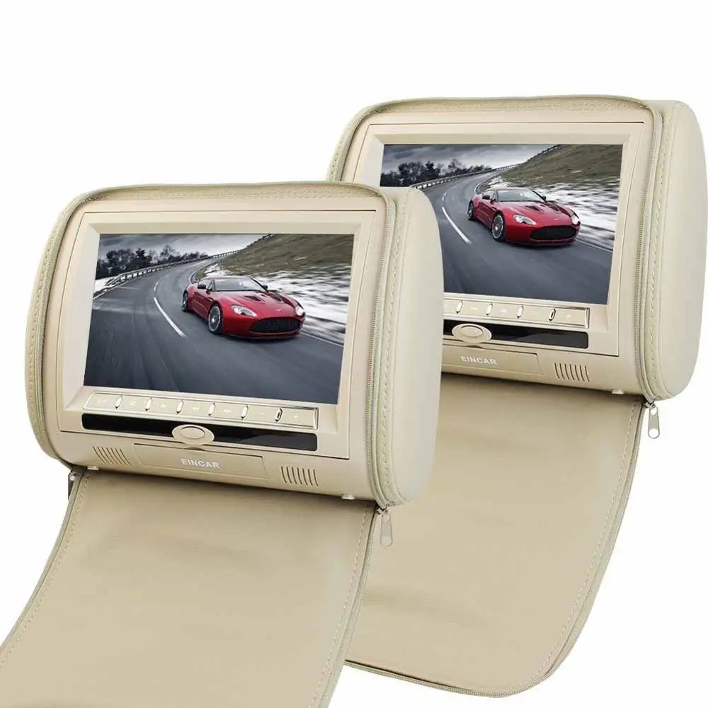 Dual Car DVD Player 9 Inch LCD Screen Headrest Monitor Video IR FM