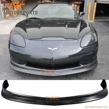 Подходит для 2005 2006 2007 2008 2009 2010 2011 2012 2013 CHEVY CORVETTE C6 V стиль передний бампер спойлер обвес из искусственной кожи