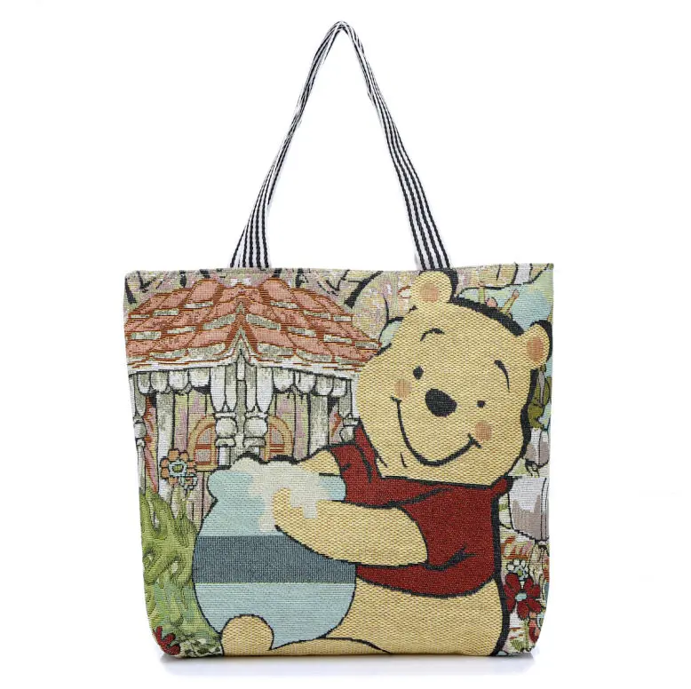 Брезентовая сумка для подгузников с рисунком Диснея, сумка для хранения Микки Мауса, вместительная зеленая сумка, ручная сумка с Минни, сумка на плечо для девочек - Цвет: f