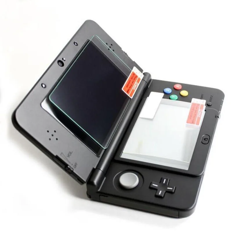 

Top Tempered Glass LCD Screen Protector+Bottom PET Clear Full Cover Protective Film Guard for Nintendo Small New 3DS Console