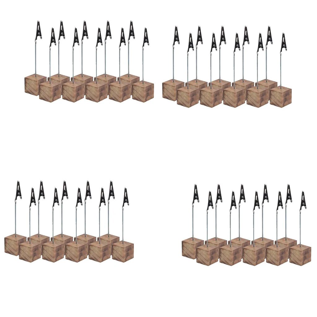 40Pcs Cube Wire Card Picture Memo Photo Clip Holder Desk Alligator Clip Gift