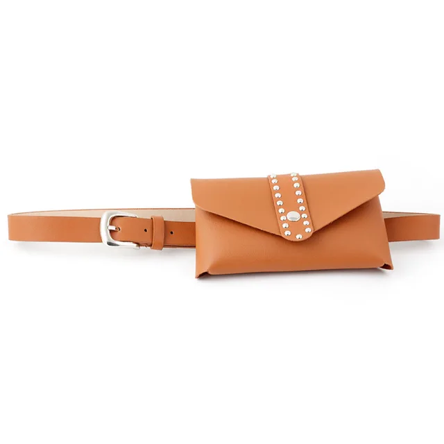 1 Pcs Woman Waist Belt Bag Buckle PU Leather Adjustable Waist Belts Bag