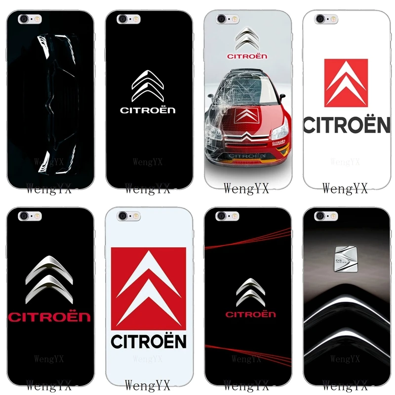 

luxury France car Citroen Logo Slim silicone Soft phone case For iPhone 4 4s 5 5s 5c SE 6 6s plus 7 7plus 8 8plus X