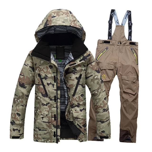 Cheap 2016 High quality brand men's winter outdoor waterproof windrpoof ski suit set skiing snowboarding jacket and pants ski set men