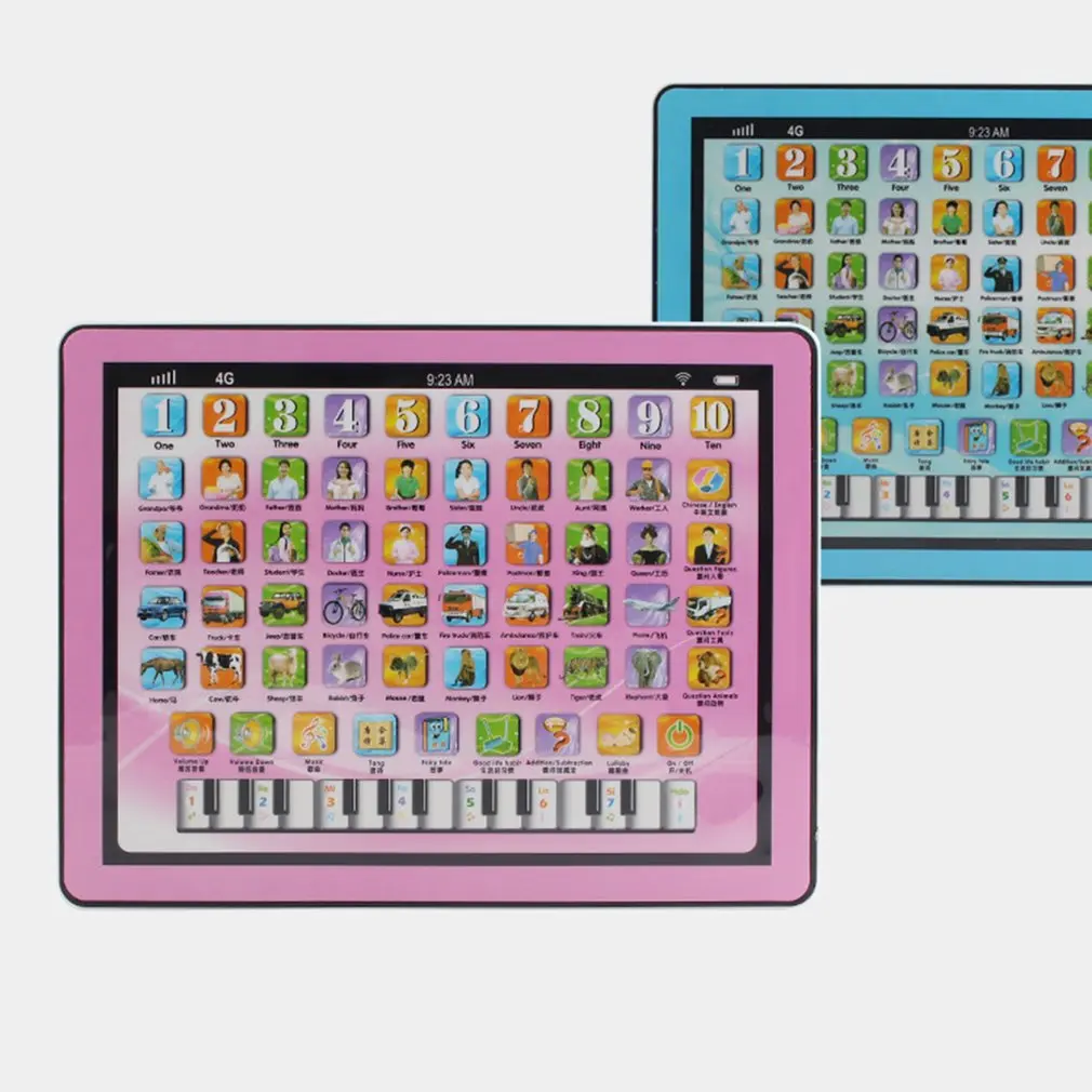 Baby English Early Learning Study Machine Child Kids Computer Tablet Touch Screen USB Charging Educational Toys For Children