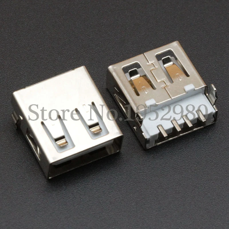 New 10PCS USB 2.0 Connector Female Socket AF 180 Degree DIP USB Port