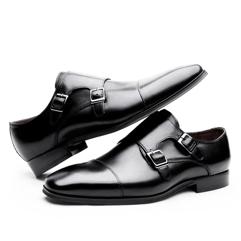 Leather Shoes For Men Wedding Office Dress Handmade Monk Strap Formal Casual Footwear huismerk kopen in de aanbieding Leather Shoes For Men Wedding Office Dress Handmade Monk Strap Formal Casual Footwear huismerk kopen in de aanbieding