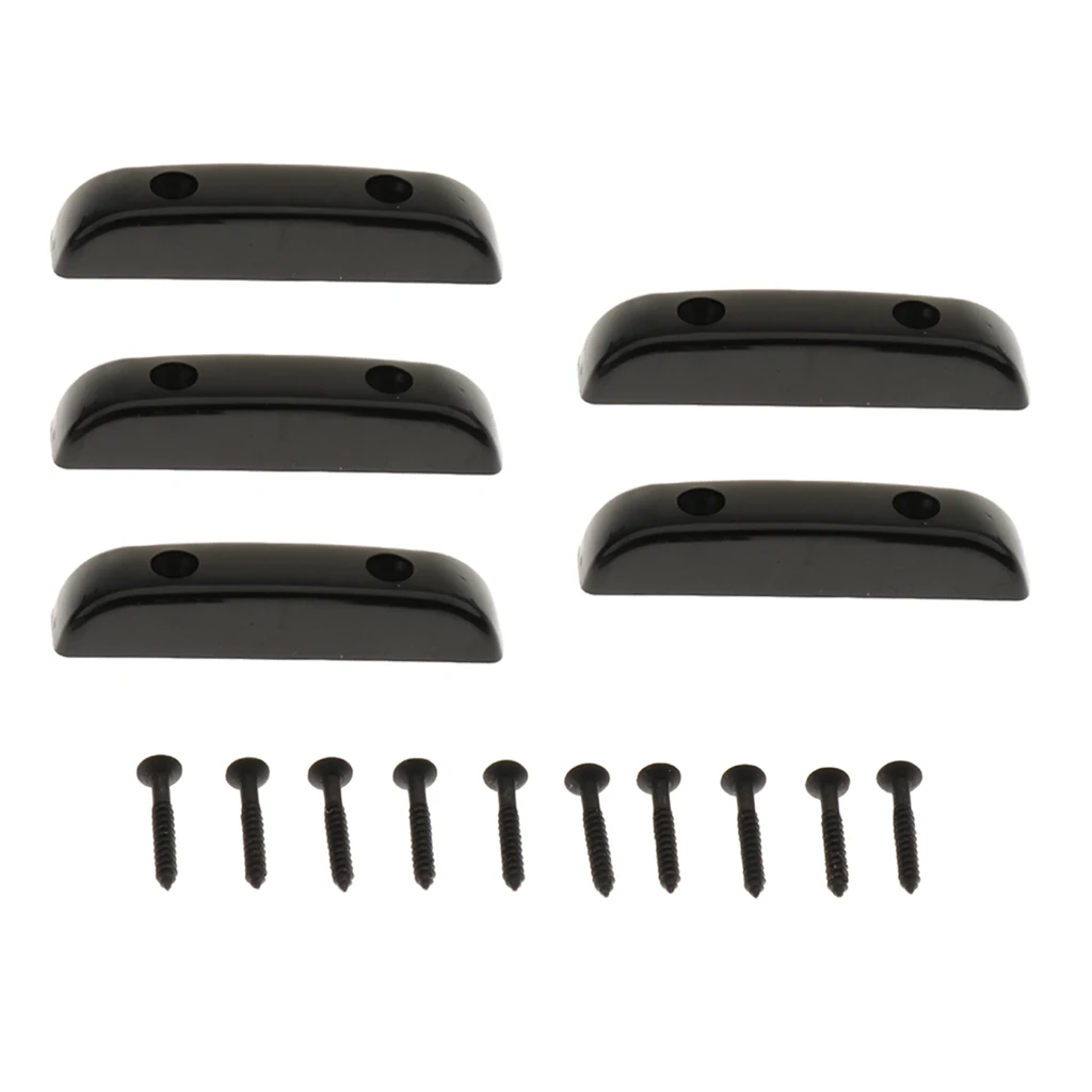 5 Pcs Of Set Plastic Bass Finger Rest Thumbrest Thumb Rest With Mounting Screws For Jazz Bass Guitar Bridge Parts