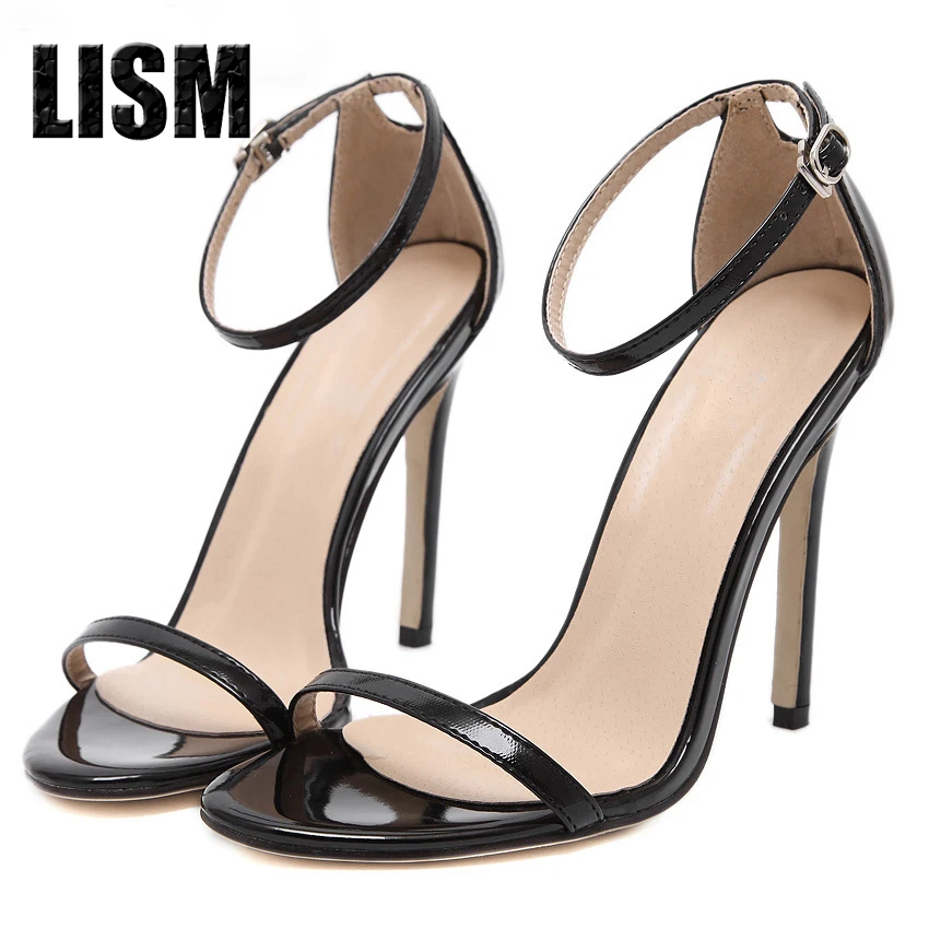

2018 women shoes high heels sandals pump wedding shoes sexy party high heels T stage Patent leather wedding shoes