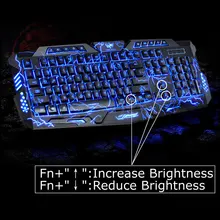 English Version Waterproof Backlight LED Professional Gaming font b Keyboard b font M200 USB Wired Powered