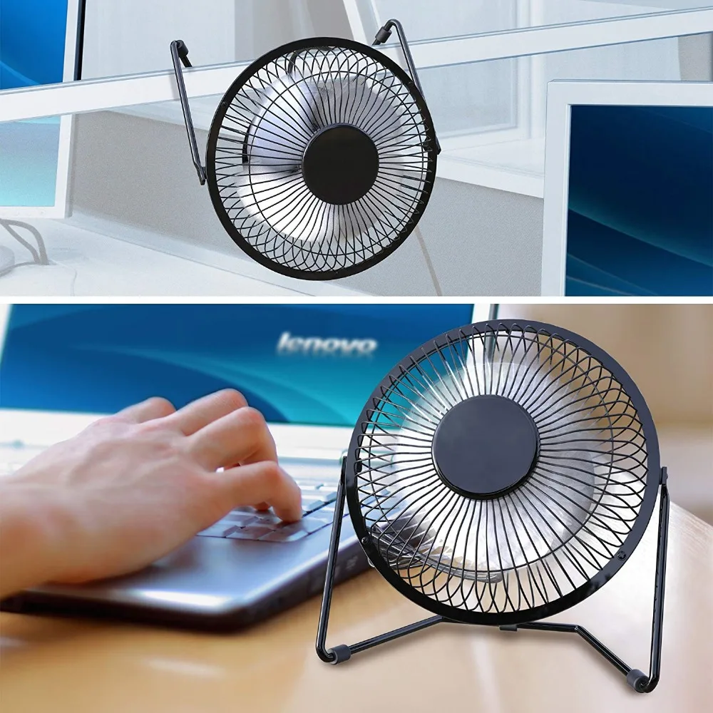 

Portable Aluminum USB Fan Cooling Enhance Airflow Magic Fan 360 Degree Rotation Mini Powered Office Quiet Desk Personal Fan