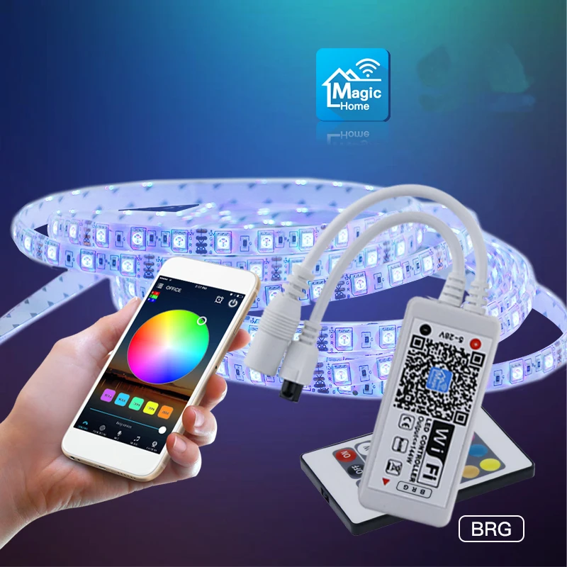 Jiguoor AL-LC03 Супер Мини светодиодный WI-FI светодиодный RGB приложение Управление Лер + 24 дистанционного Управление для RGB Светодиодные ленты свет