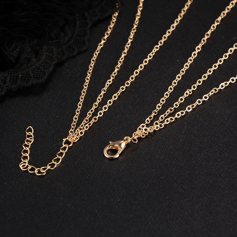 Простые многослойные ожерелья с блестками, многослойные ожерелья на цепочке для женщин, ювелирные изделия, колье для женщин