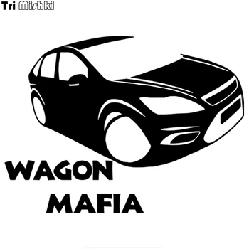 

Tri Mishki HZX205 14.8*20cm wagon mafia funny car stickers Vinyl Decals Motorcycle Accessories sticker reflective