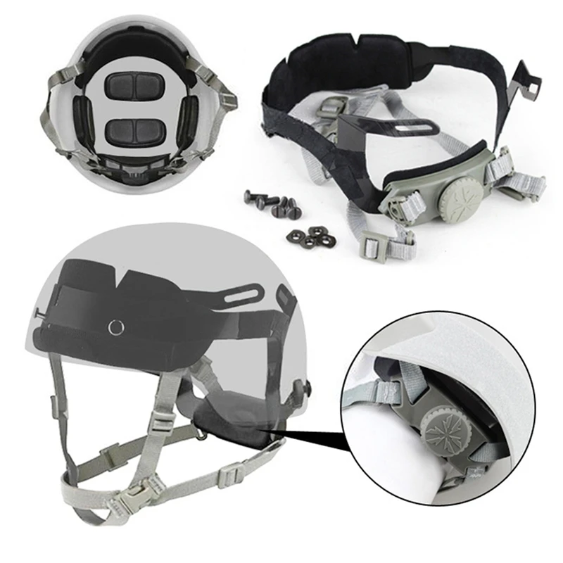 

Outdoor Sports Helmet Head Locking System Adjustable Fast Helmet Liner Locking Strap System Wargame Helmet Accessories