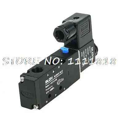 

2 Position 5 Ways Single Head PT1/4" Solenoid Valve DC 24V 3W