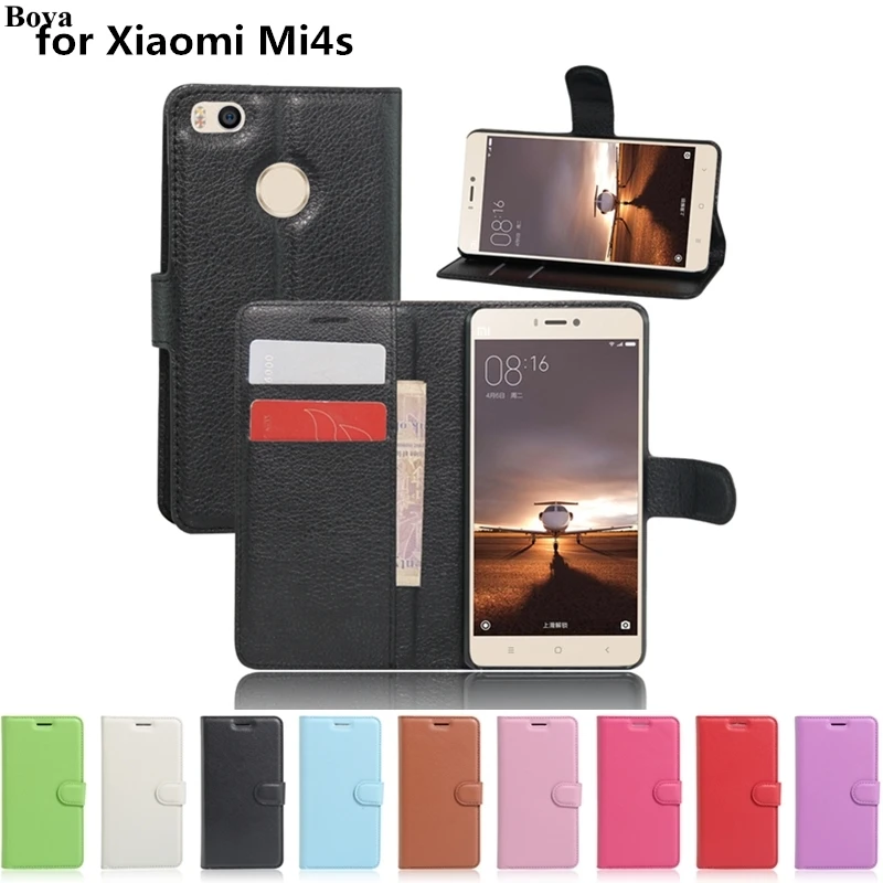 Ретро кожаный флип чехол для Xiaomi Mi 4S защитный денег Слоты с магнитной застежкой