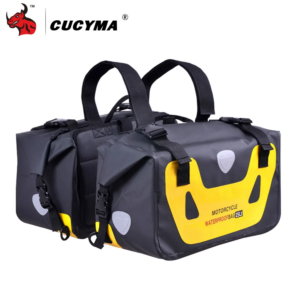 Сумка для мотоцикла cucycle 50L водонепроницаемые седельные сумки мотогонок дорожные
