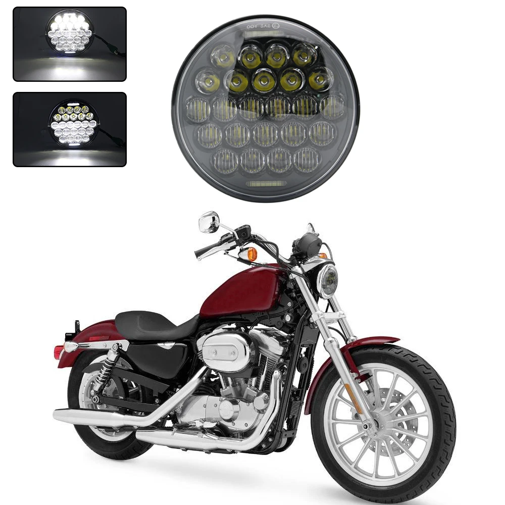 5.75 LED Motorcycle Headlight HighLow Beam DRL LED Headlamp Driving Light for Harley Davidson Projector Daymaker Headlight (17)