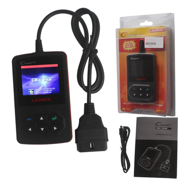 Горячая Распродажа 2018 Creader V + OBD2 сканер кодов CReader Plus OBDII диагностический