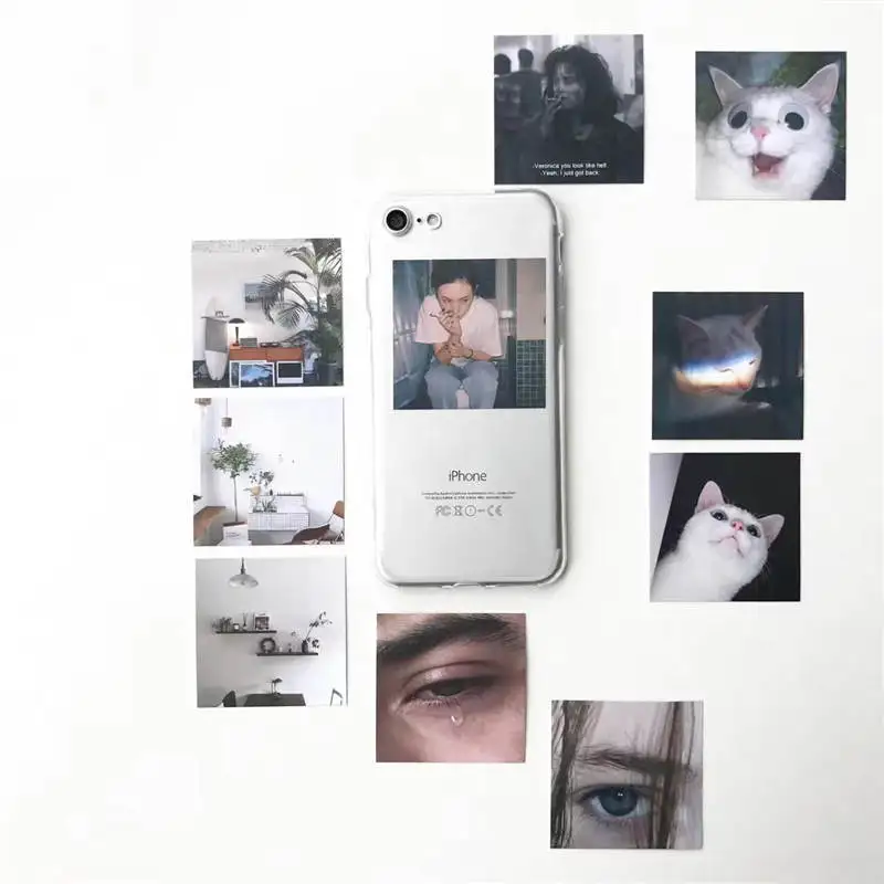 

Ins Small Card Diy Cardboard For Iphone 66S 6P 78 78plus Xxs Xr Xsmax Fun Anti-Fall Mobile Phone Case