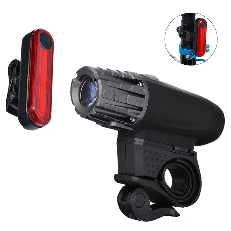 RUNACC USB Rechargeable Bike Light Kit 320 Lumen Bicycle Headlight and