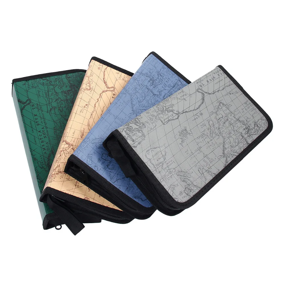 

80 disc CD DVD Storage Case Holder DJ Organizer Cover Box Cases Disc Organizer Carry Bag Protect with World Map Pattern