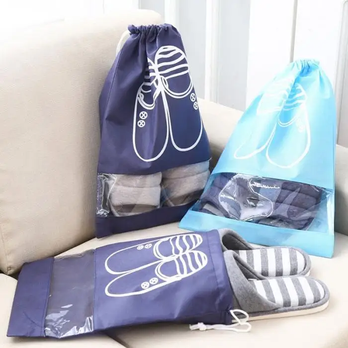 5 шт./компл. комплект сумка для хранения обуви сумка для хранения Толстая дорожная сумка для хранения обуви портативный органайзер сумка с шнурком BDF99