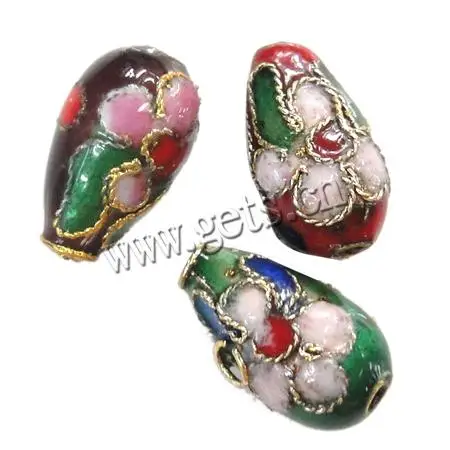 Free shipping!!!Filigree Cloisonne Beads Statement jewellery 2013 Teardrop mixed colors 8x13mm Hole:Approx 1mm 100PCs/Bag | Украшения и