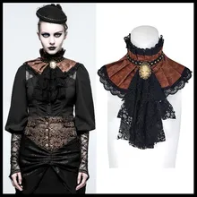 Панк рейв женские стимпанк винтажные дворцовые Галстуки Готический Стенд воротник-галстук вечернее, нарядное, кружевное Готический аристократный галстук