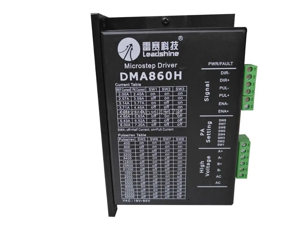 

Leadshine DMA860H Stepper Driver DC 24-80V For 2 Phase Stepper Motor For CNC Router Machine