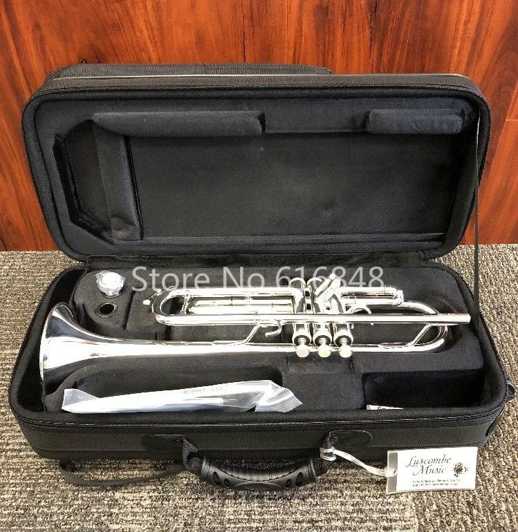 

Jupiter JTR-1100 Bb Brass Silver Plated Trumpet Brand Quality Instrument Pearl Button With Mouthpiece And Case Free Shipping