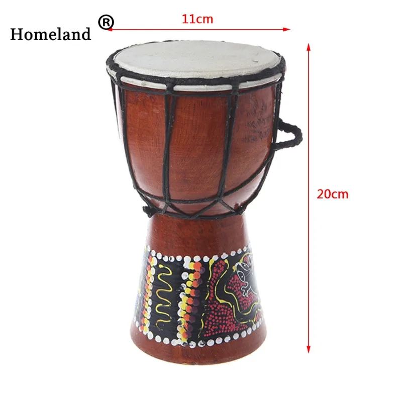 Аксессуары для барабана 4 дюймов Профессиональный Африканский Djembe барабан Bongo деревянный хороший звук музыкальный инструмент