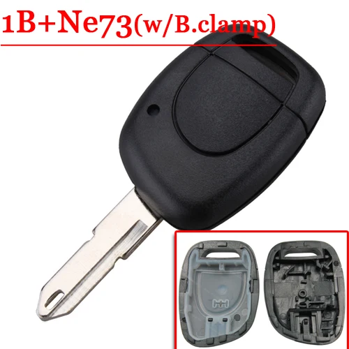 1 кнопка дистанционного ключа чехол для Renault удаленный ключевой с Батарея клип NE73 лезвие 10 шт./лот