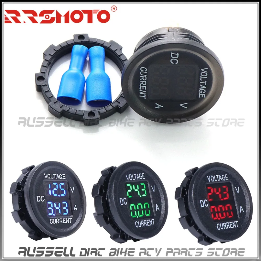 

Waterproof Digital Voltmeter Ammeter Detection DC 5V ~ 48V LED Display For Car Bus Marine 3 color