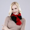 New Arrival Women Winter Real Rabbit Fur Scarf Lady Warm Rabbit Fur Scarves Knit 100% Natural Real Rabbit Fur Ring Casual Muffle 5