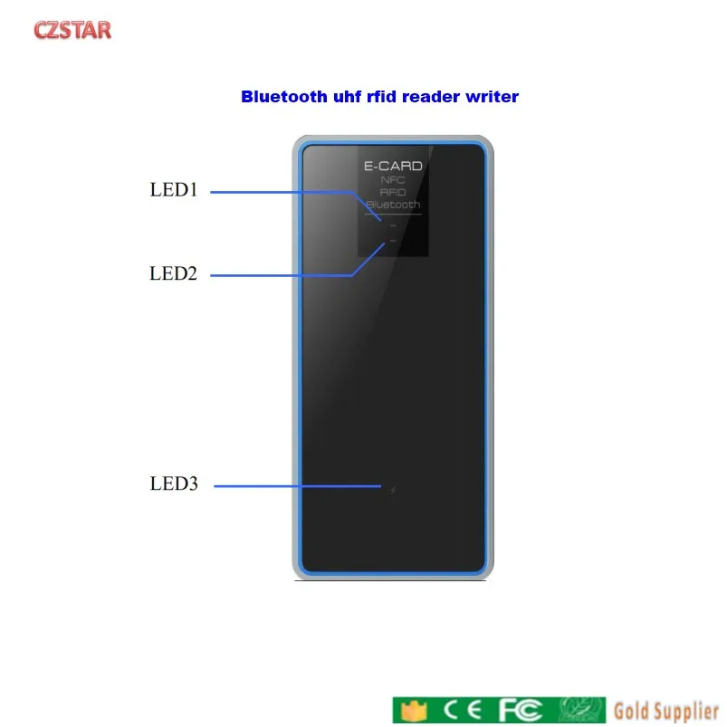 

Multi-Function Mobile phone Bluetooth RFID Reader Proximity Card Reader 840-960mhz for Access Control System with user manual