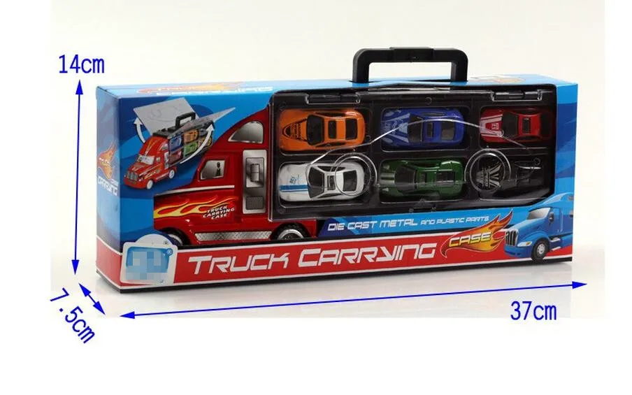 Camion de transport de voiture pour garçons (comprend 12 voitures en alliage métallique) pour enfants (7)
