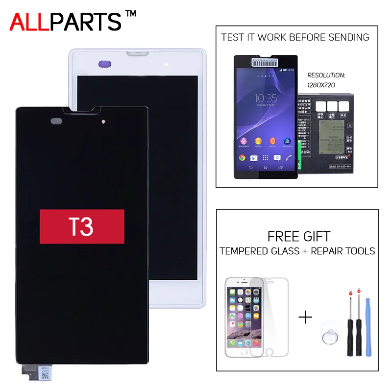 

Tested Original 5.3 inch Display For SONY Xperia T3 LCD M50W D5103 with Touch Screen Digitizer For Sony Xperia T3 LCD with Frame