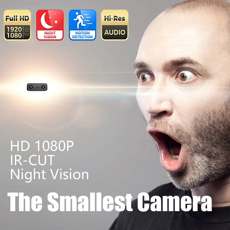 

Mini Camera Smallest 1080P Full HD Camcorder Infrared Night Vision Micro Cam Motion Detection DV Audio Record hidden IR-CUT TF