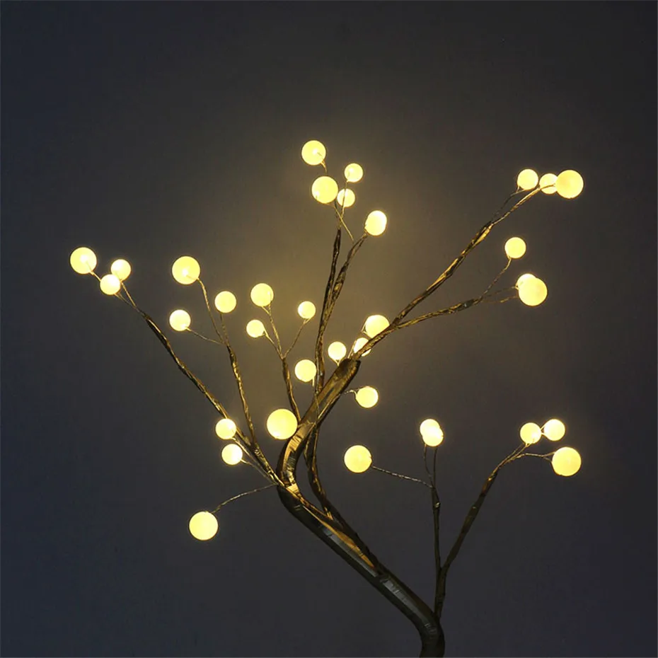  LED Tree Light Table Lamp Bedside Night light for Bedroom Wedding Christmas Party Decoration USB &  - 33050989181